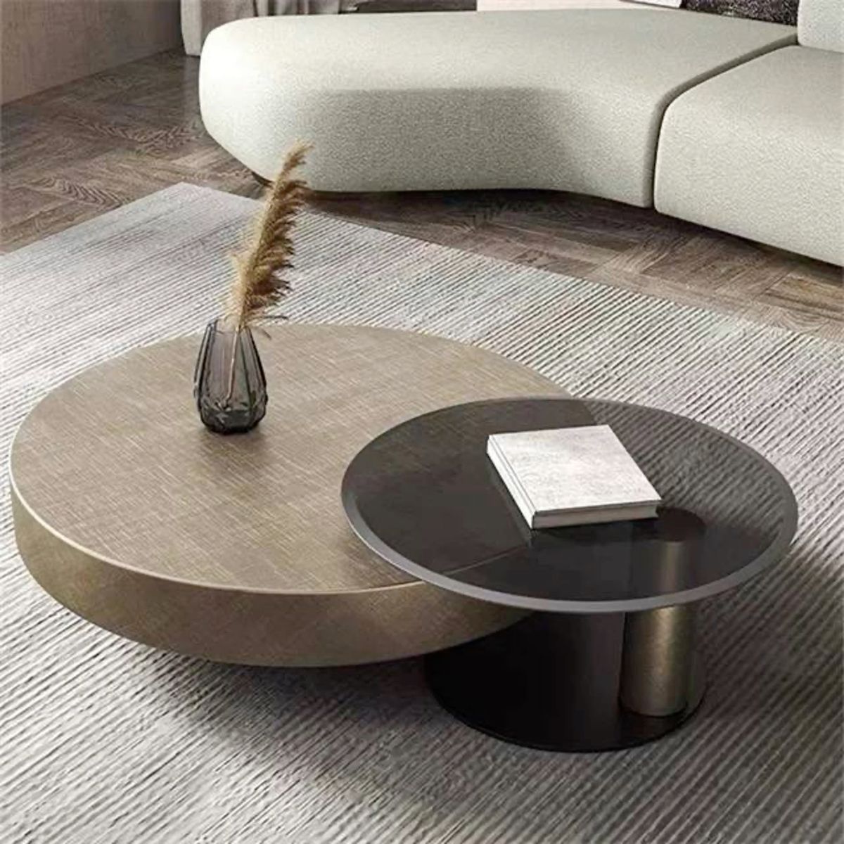 Concrete & Walnut Table